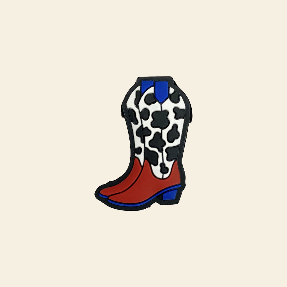 Wholesale 10pcs Cartoon Cow Pattern Boots Focal Beads